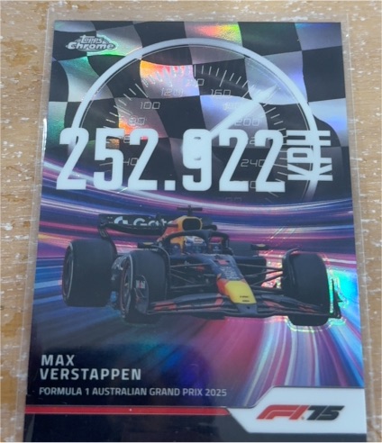2025 Topps Chrome Formula 1 F1 Top Speed #TS-1 Max Verstappen — front