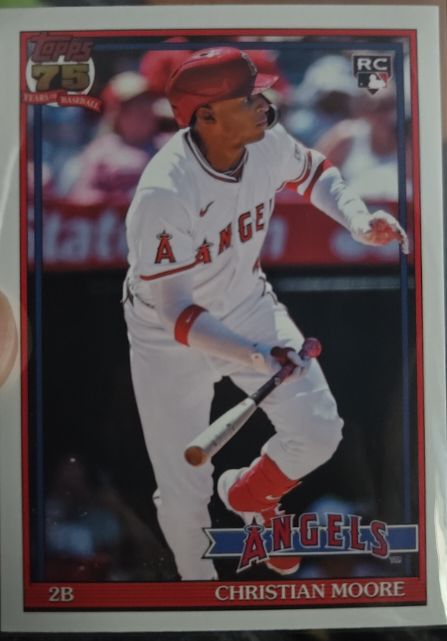 2026 Topps Series 1 75th Anniversary #T91-46 Christian Moore — front