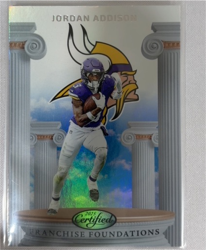 2025 Panini Certified #FFO-JAN Jordan Addison Franchise Foundations — front