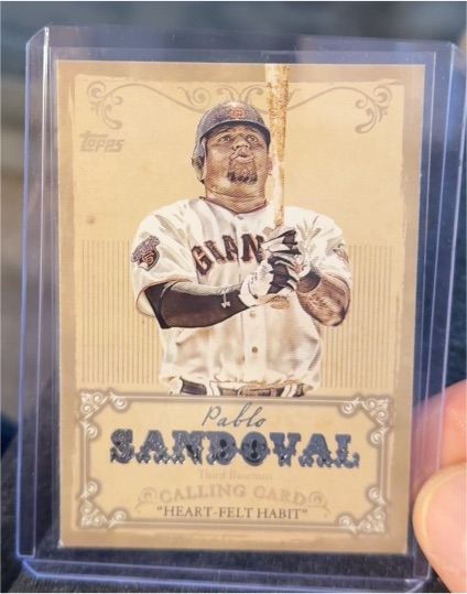 2013 Topps Calling Cards #CC-14 Pablo Sandoval — front