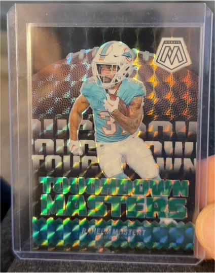 2024 Panini Mosaic Touchdown Masters #TM-RMT Raheem Mostert — front