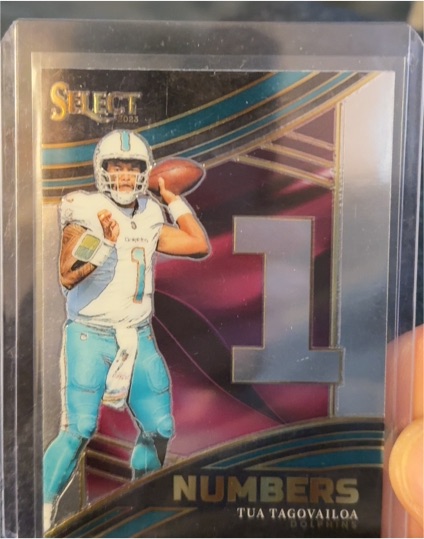 2023 Panini Select #NMB-TTA Tua Tagovailoa Numbers — front