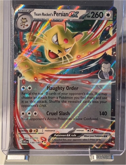 2025 Pokémon SV Destined Rivals #150 Team Rocket's Persian ex — front