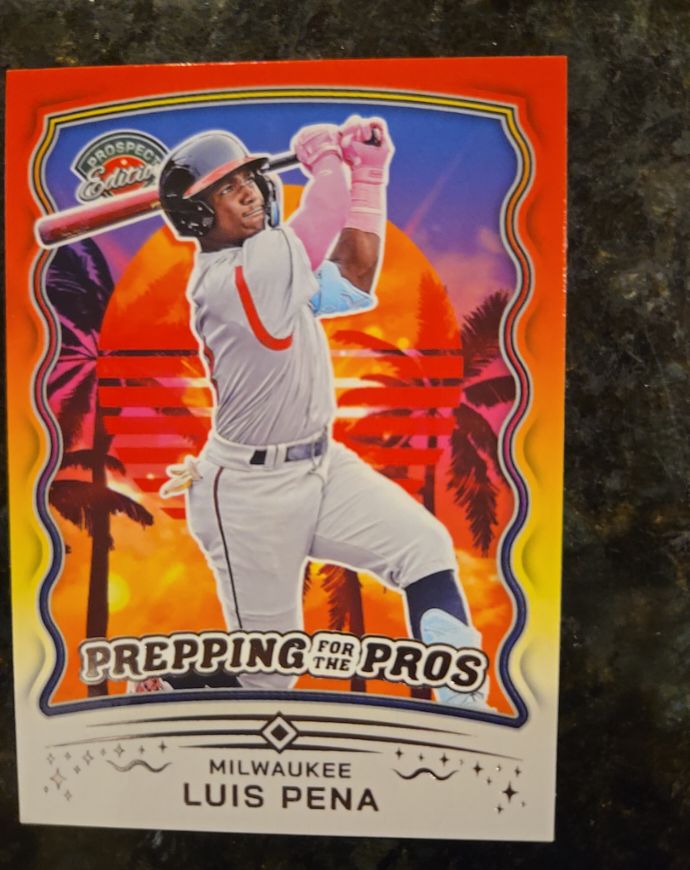 2025 Panini Prospect Edition #7 Luis Pena Prepping for the Pros — front