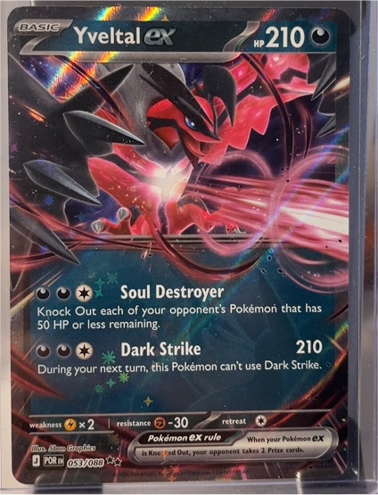 2014 Pokémon XY Phantom Forces #053 Yveltal ex — front