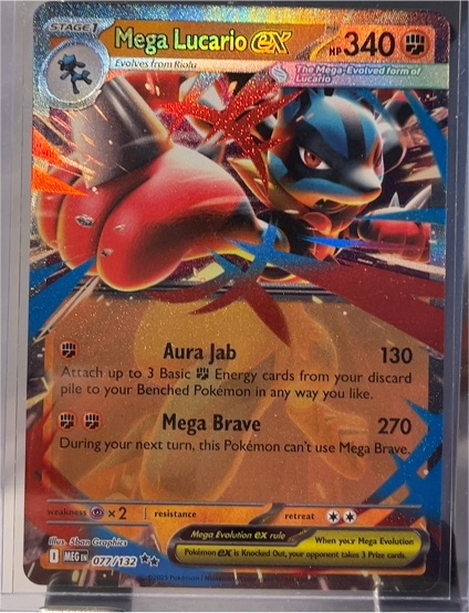 2025 Pokémon Mega Lucario EX #077/132 — front