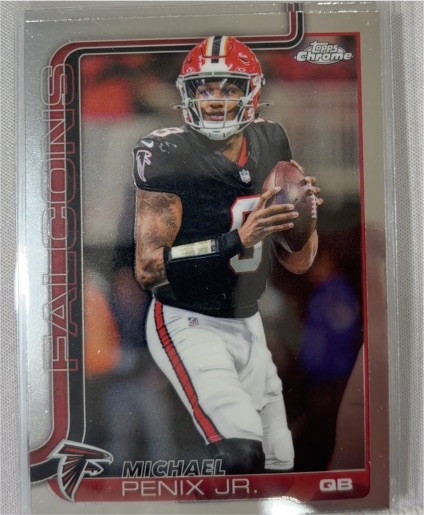 2025 Topps Chrome #15 Michael Penix Jr. Atlanta Falcons — front