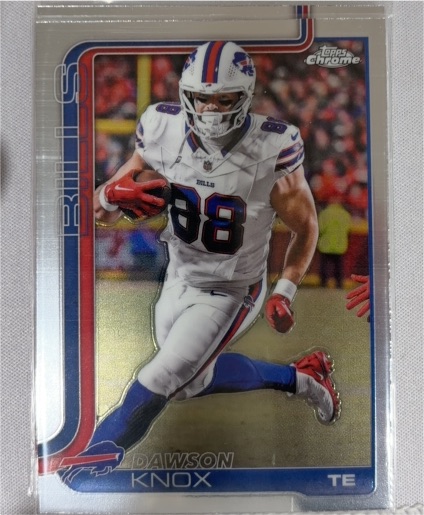 2025 Topps Chrome Football #33 Dawson Knox — front