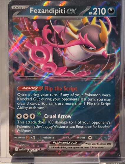 2026 Pokémon Fezandipiti ex #142/217 Ascended Heroes — front