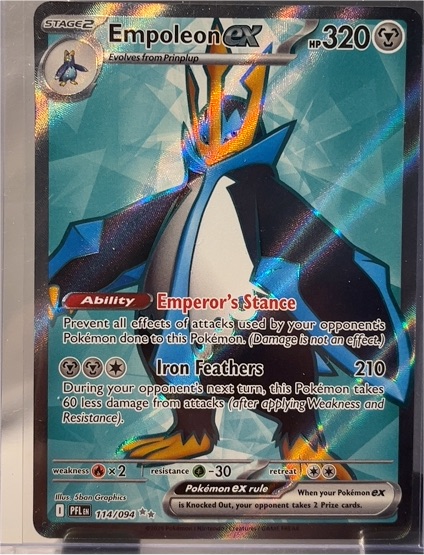 2025 Pokemon TCG Phantasmal Flames #114 Empoleon ex — front