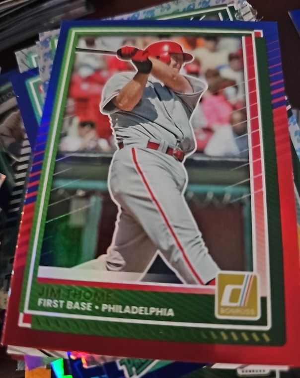 2025 Donruss #31 Jim Thome Red and Blue Philadelphia Phillies — front