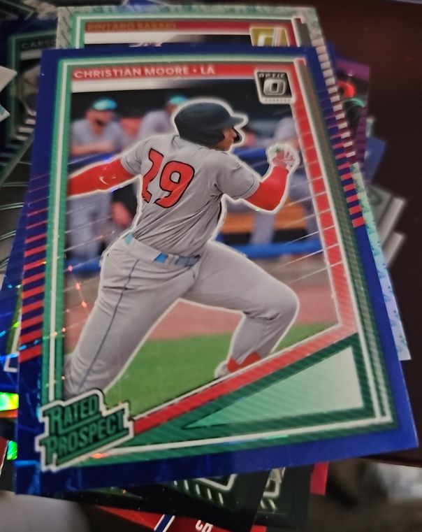 2025 Donruss Optic Rated Prospect #145 Christian Moore — front
