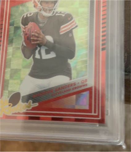 2025 Panini Donruss The Rookies #5 Shedeur Sanders Red Checkerboard — front