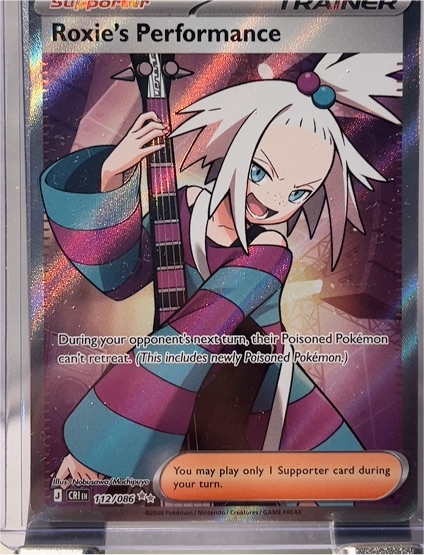 2026 Pokémon TCG #112/086 Roxie's Performance — front