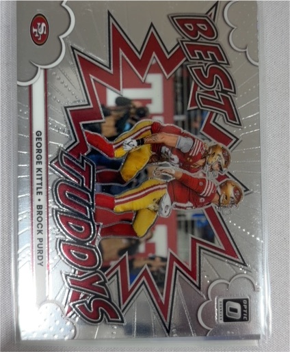 2025 Panini Donruss Optic #6 Best Tuddys George Kittle Brock Purdy — front