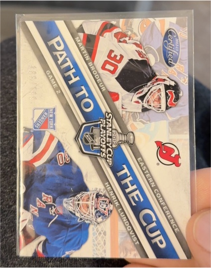 2012-13 Panini Certified Path to the Cup #PCQF42 Martin Brodeur/Jose Theodore — front
