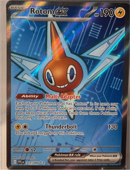 2025 Pokémon TCG Rotom ex #111/094 Phantasmal Flames — front