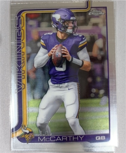 2025 Topps Chrome #199 J.J. McCarthy — front