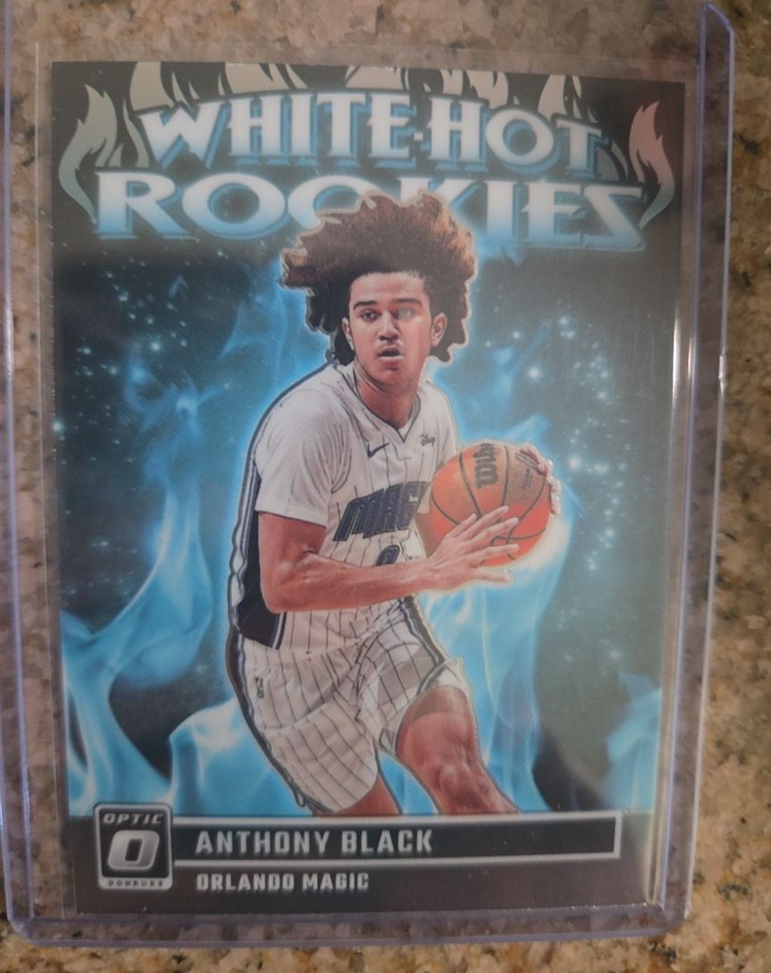 2023-24 Donruss Optic #1 Anthony Black White Hot Rookies Orlando Magic — front