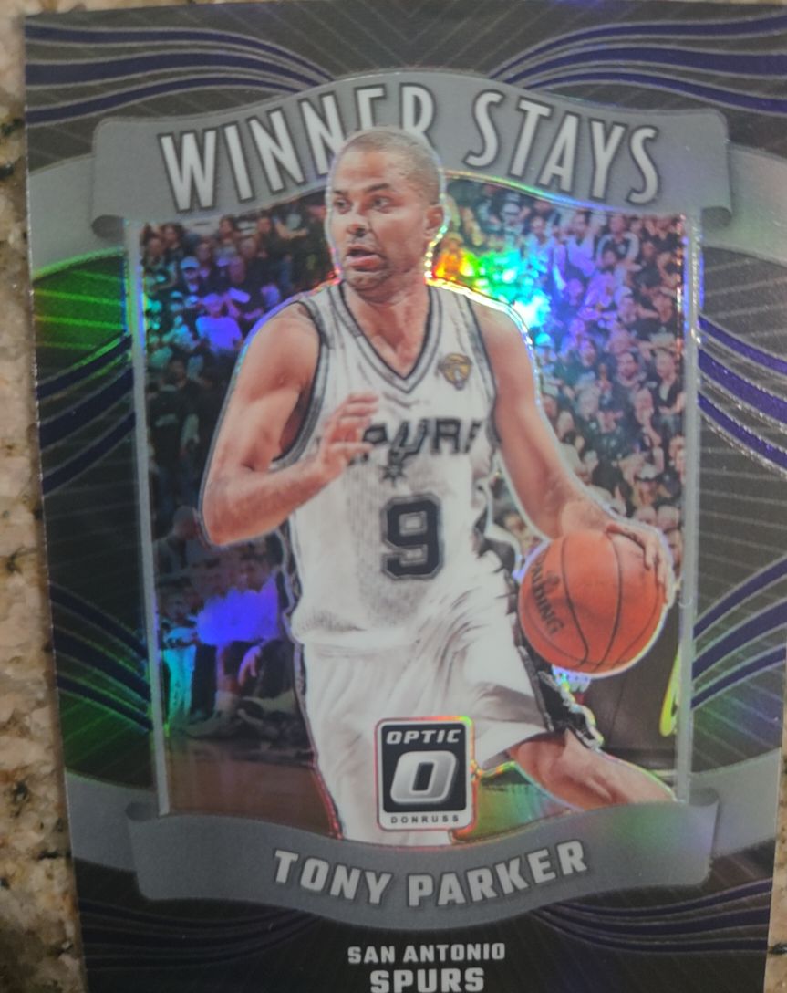 2023-24 Donruss Optic #15 Tony Parker Winner Stays Silver Prizm — front