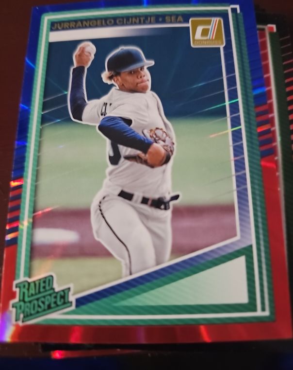 2025 Donruss #132 Jurrangelo Cijntje Rated Prospect — front