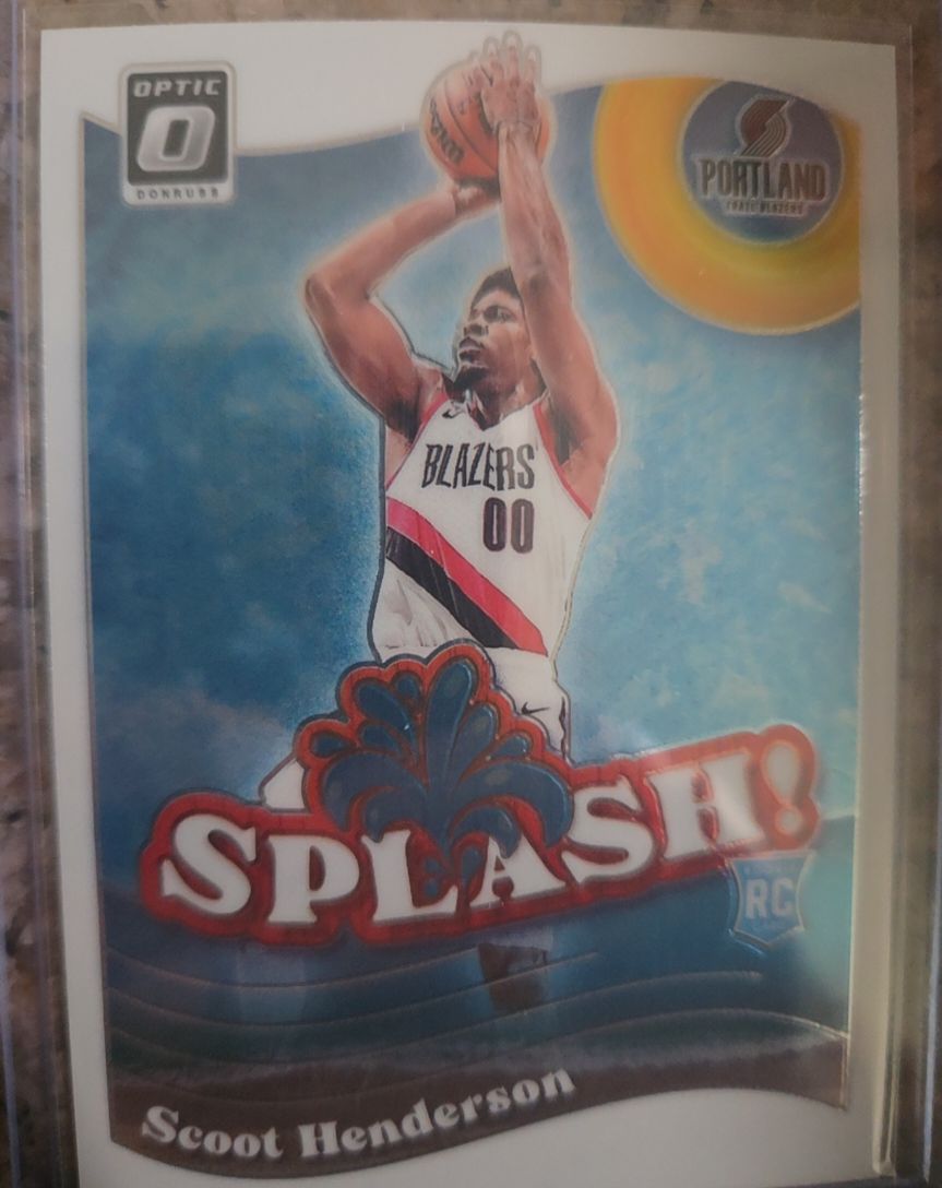 2023-24 Donruss Optic #15 Scoot Henderson Splash Portland Trail Blazers Rookie — front