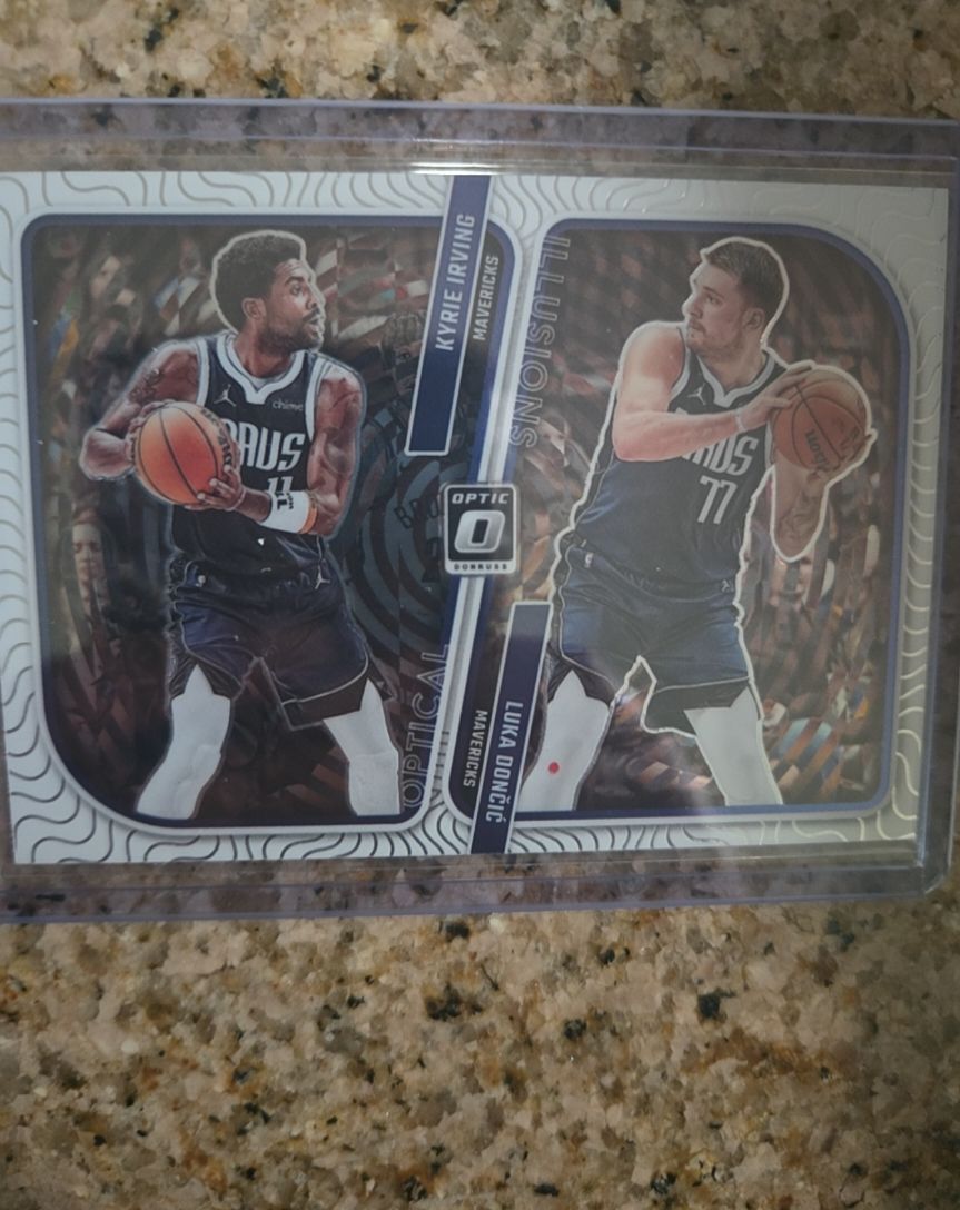 2023-24 Panini Donruss Optic Optical Illusions #4 Kyrie Irving Luka Dončić — front