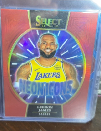 2024-25 Panini Select #7 LeBron James Neon Icons — front