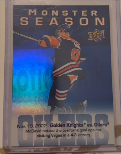 2023-24 Upper Deck Series 2 Monster Season #MS-18 Connor McDavid — front