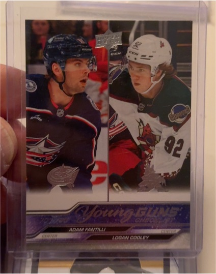 2023-24 Upper Deck Extended #730 Young Guns Checklist Adam Fantilli / Logan Cooley — front