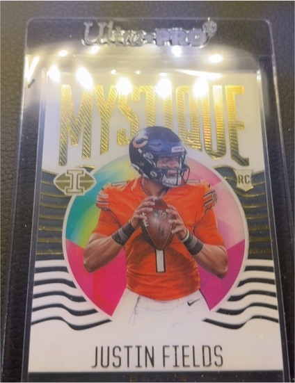 2021 Panini Illusions #MY-4 Justin Fields Mystique Rookie Card — front
