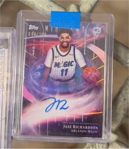 2025-26 Topps Midnight #SMR-JR Jase Richardson Stroke Auto RC — front