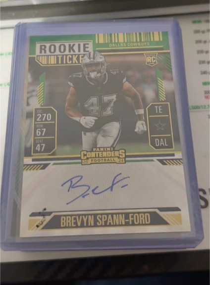 2024 Panini Contenders #270 Brevyn Spann-Ford Rookie Ticket — front