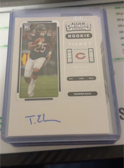 2022 Panini Contenders #246 Trestan Ebner Rookie Ticket — front