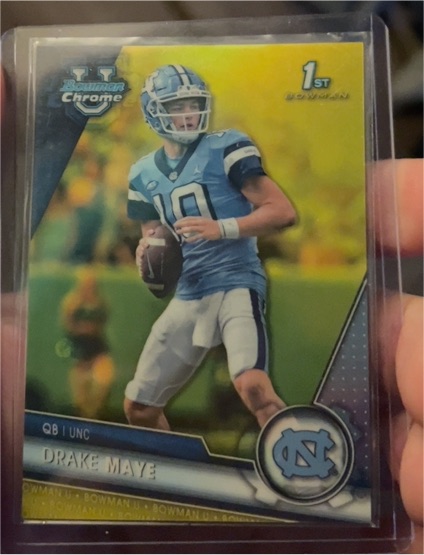 2023 Bowman University Chrome #200 Drake Maye — front