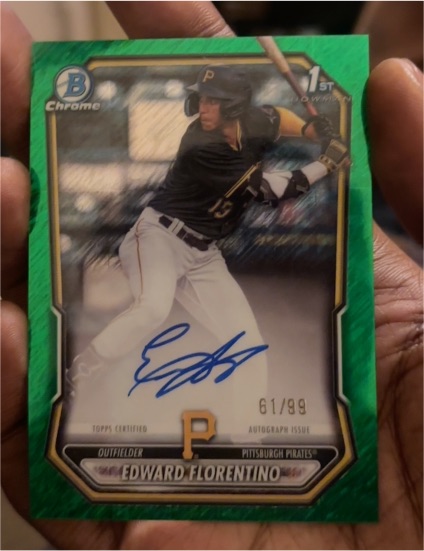2026 Bowman Chrome #BPA-EF Edward Florentino — front