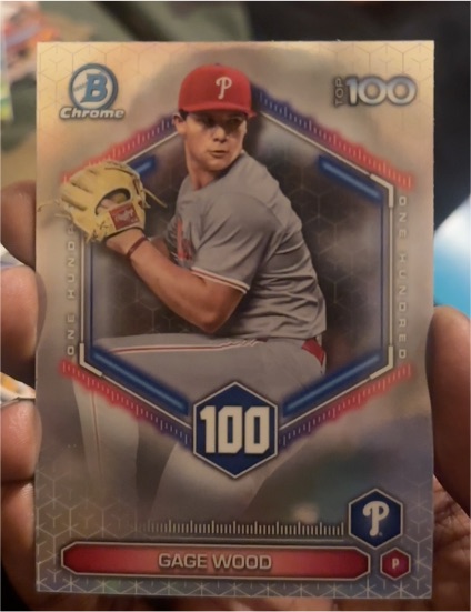 2026 Bowman Chrome Top 100 #BTP-100 Gage Wood — front