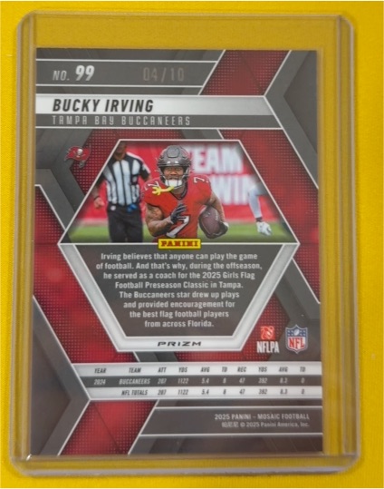 2025 Panini Mosaic #99 Bucky Irving — front