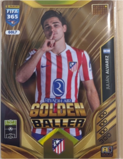 2026 Panini FIFA 365 Golden Baller #GOL7 Julián Álvarez — front