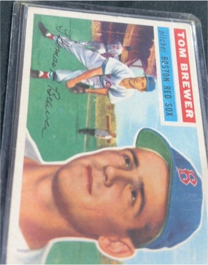 1956 Topps #34 Tom Brewer — front