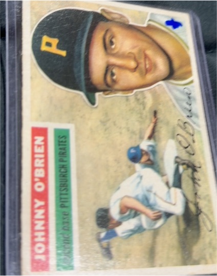 1956 Topps #65 Johnny O'Brien — front