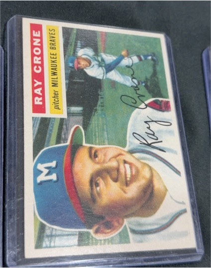 1956 Topps #76 Ray Crone Milwaukee Braves — front