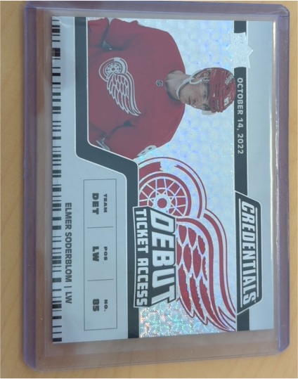 2022-23 Upper Deck Credentials Debut Ticket Access #158 Elmer Soderblom — front