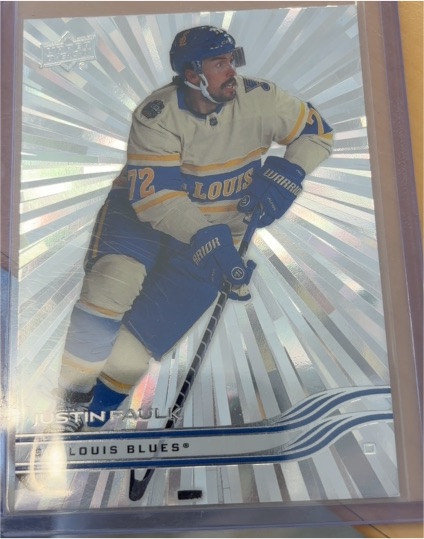 2025-26 Upper Deck Series 1 Outburst Silver #149 Justin Faulk — front