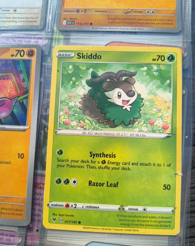 2020 Pokemon Vivid Voltage #017 Skiddo — front