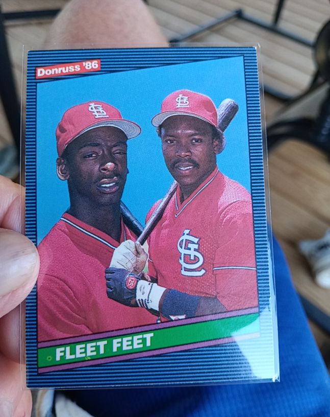 1986 Donruss #651 Fleet Feet Willie McGee & Vince Coleman — front