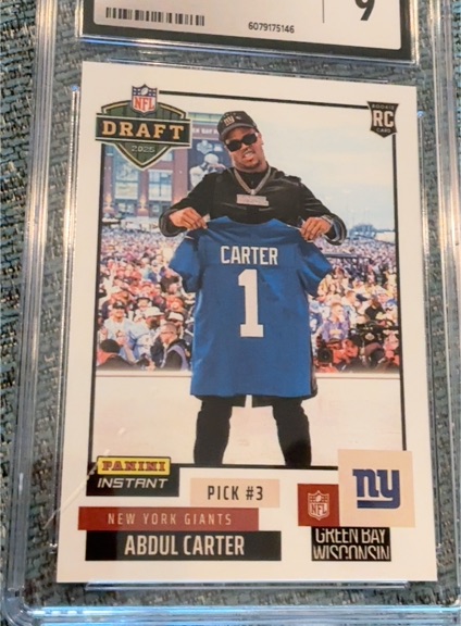 2025 Panini Instant NFL Draft Night #NFLDN-3 Abdul Carter — front
