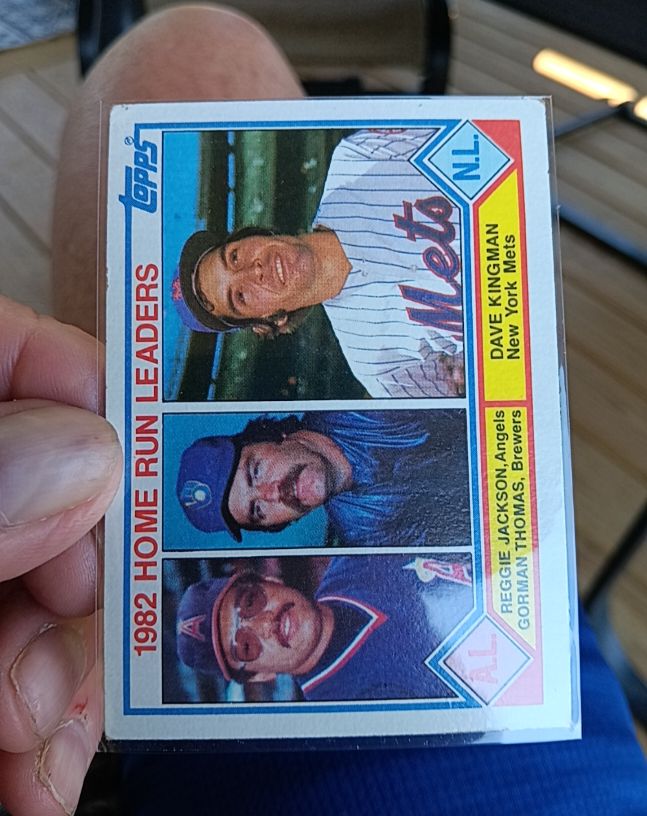 1983 Topps #702 1982 Home Run Leaders Reggie Jackson Gorman Thomas Dave Kingman — front