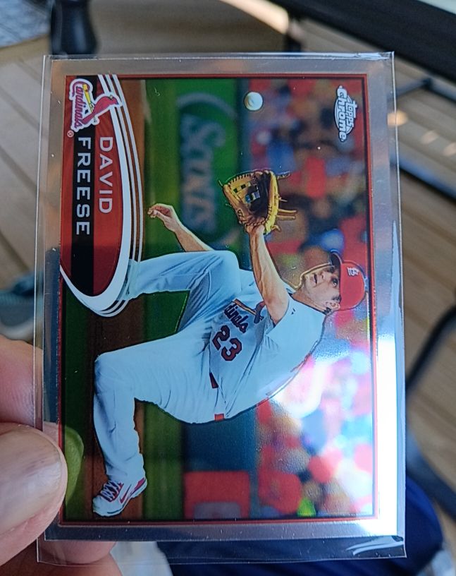 2012 Topps Chrome #104 David Freese — front