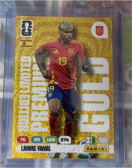 2026 Panini FIFA World Cup Lamine Yamal Premium Gold Limited Edition — front